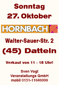 Trödelmarkt in Datteln Hornbach