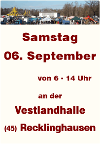 Trödeln in Recklinghausen an der Vestlandhalle seit 1987
